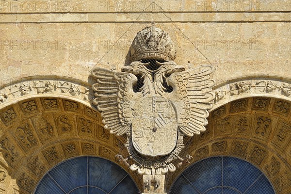 Detail of the main entrance in the middle of the Basilica Cathedral of Santa Maria la Menor