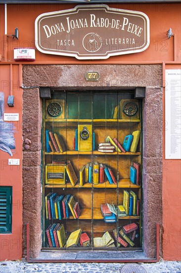 Colourfully painted door