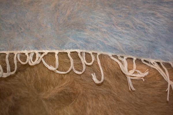 Gray and blue felt like fabric material forming a texture background