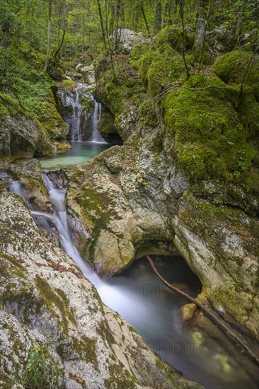 Beautiful cascades on the Lepena stream