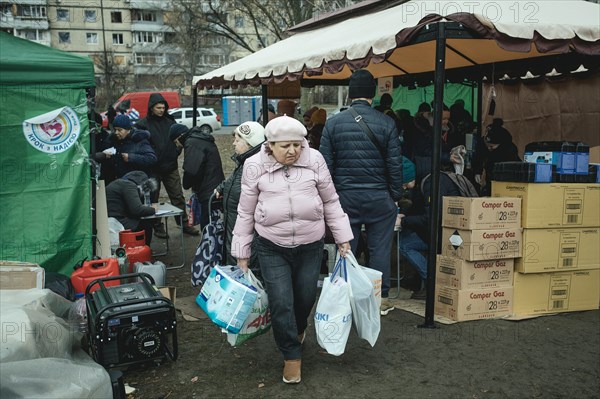 Residents of the house destroyed by a Russian missile