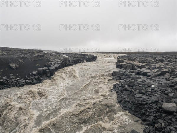 Rushing glacial river
