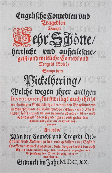 Title of the first collection of the English comedies and tragedies