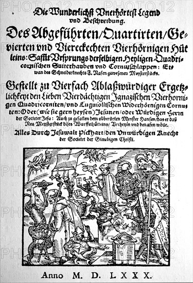 Facsimile of the cover picture of the Jesuitenhuetlein