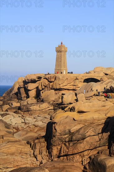 Rocky coast around the Phare de Mean Ruz lighthouse