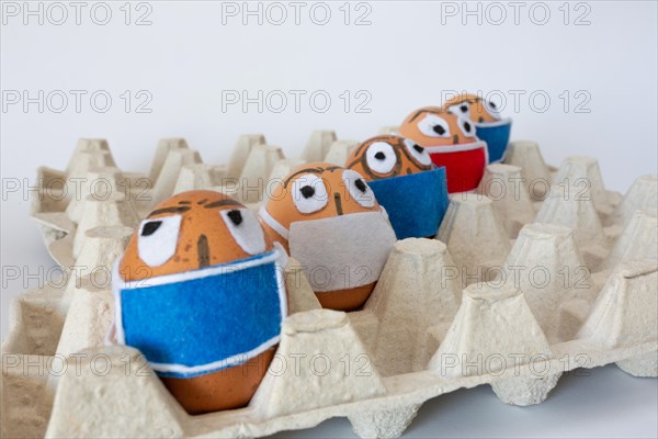 Easter eggs with Corona virus