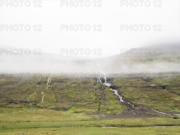 Clouds of fog drift across lonely plateau