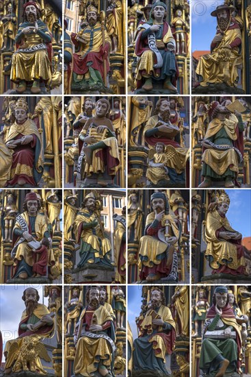 Figures at the Beautiful Fountain: Four Evangelists