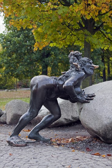 The witch Wadelinde at the Hexentanzplatz