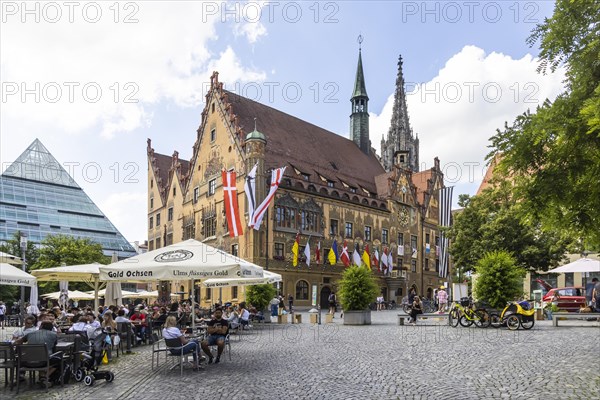 Ulm town hall on the left the municipal library