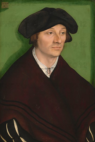 Portrait of a Man, painting by Lucas Cranach the Elder, 4 October 1472, 16 October 1553, one of the most important German painters, graphic artists and book printers of the Renaissance, Historical, di...