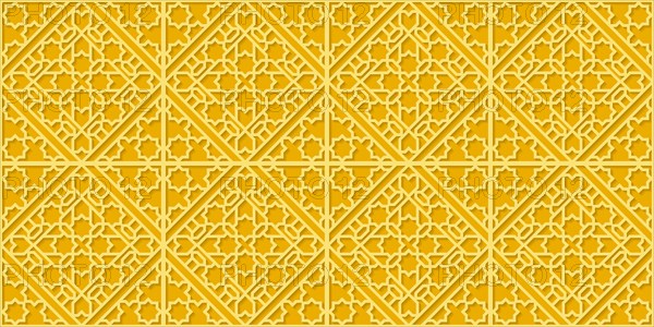 Islamic gold ornament vector seamless pattern
