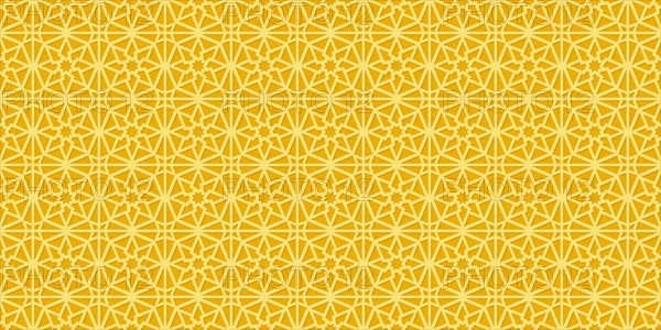 Islamic gold ornament vector seamless pattern