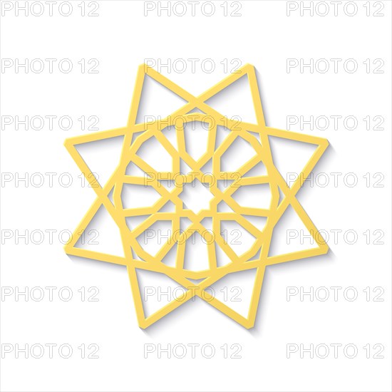 Islamic golden ornament, vector illustration