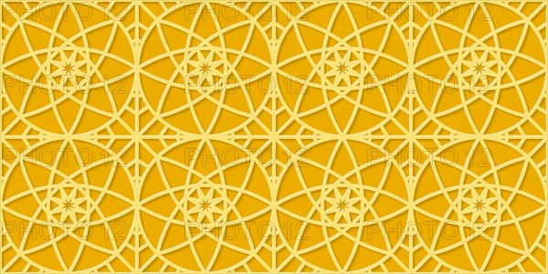 Islamic gold ornament vector seamless pattern