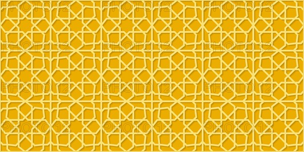 Islamic gold ornament vector seamless pattern