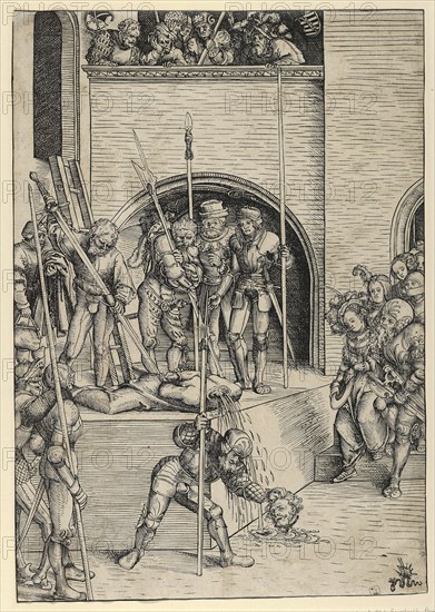 The Beheading of John the Baptist, painting by Lucas Cranach the Elder, 4 October 1472, 16 October 1553, one of the most important German painters, graphic artists and letterpress printers of the Rena...