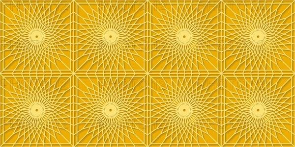 Islamic gold ornament vector seamless pattern