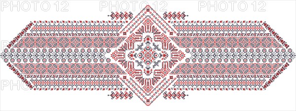 Traditional Romanian embroidery vector design element over white background