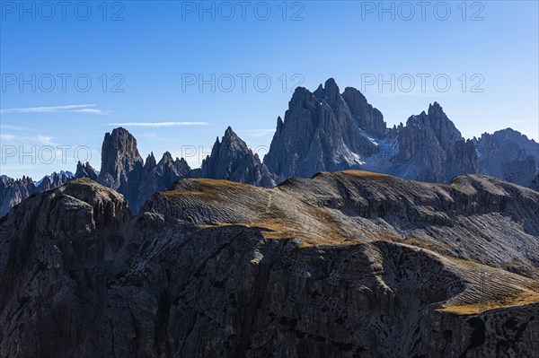 The peaks of the Cadini di Misurina, Dolomites, South Tyrol, Italy, Europe