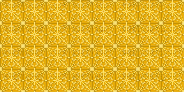 Islamic gold ornament vector seamless pattern