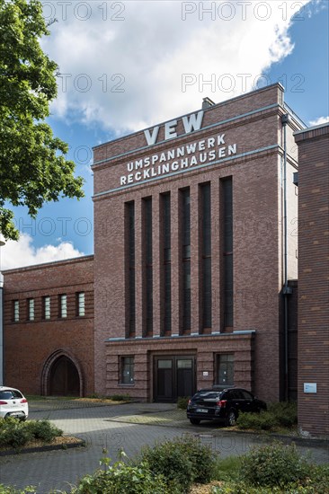 Recklinghausen transformer station, heritage-protected building, Route der Industriekultur and is both a transformer station and a museum, Museum Strom und Leben, Recklinghausen, North Rhine-Westphali...