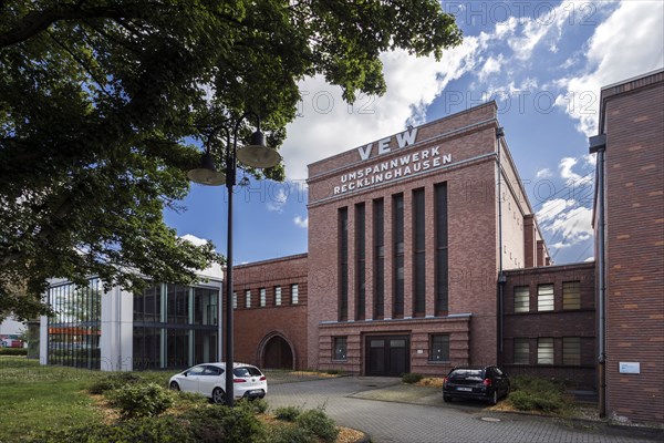 Recklinghausen transformer station, heritage-protected building, Route der Industriekultur and is both a transformer station and a museum, Museum Strom und Leben, Recklinghausen, North Rhine-Westphali...