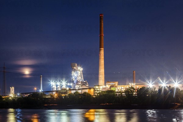 Blast furnace of Huettenwerke Krupp Mannesmann, HKM, Rhine, Duisburg, North Rhine-Westphalia, North Rhine-Westphalia, Germany, Europe