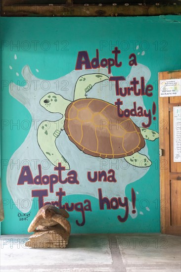 Tortuguero, Costa Rica, The Sea Turtle Conservancy visitor center next to Tortuguero National Park. Giant leatherback, hawksbill, and loggerhead turtles, along with the endangered green turtle, nest a...