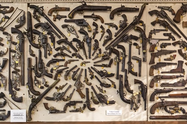 Claremore, Oklahoma, The Davis Arms & Historical Museum, which displays what it calls the worlds largest private firearms collection. The weapons originally belonged to J. M. Davis. They are now displ...