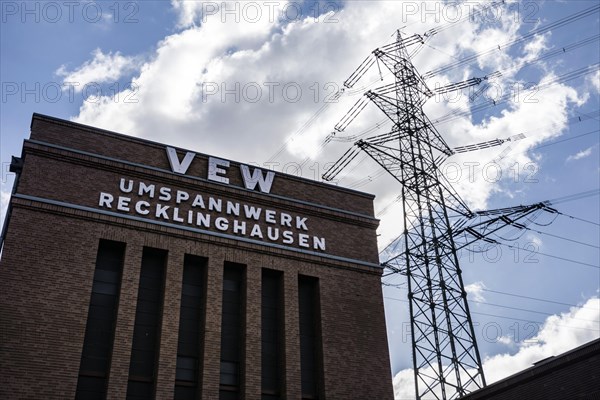 Recklinghausen transformer station, heritage-protected building, Route der Industriekultur and is both a transformer station and a museum, Museum Strom und Leben, Recklinghausen, North Rhine-Westphali...