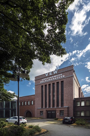 Recklinghausen transformer station, heritage-protected building, Route der Industriekultur and is both a transformer station and a museum, Museum Strom und Leben, Recklinghausen, North Rhine-Westphali...