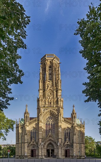 Protestant Johanneskirche am Feuersee in neo-Gothic style