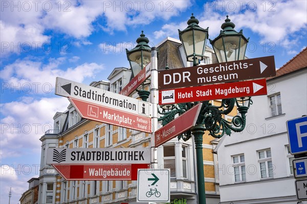 Signpost in the centre