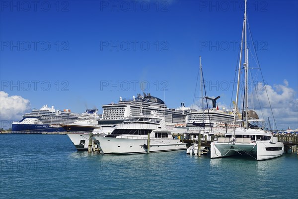 Cruise ships in the port of Nassau