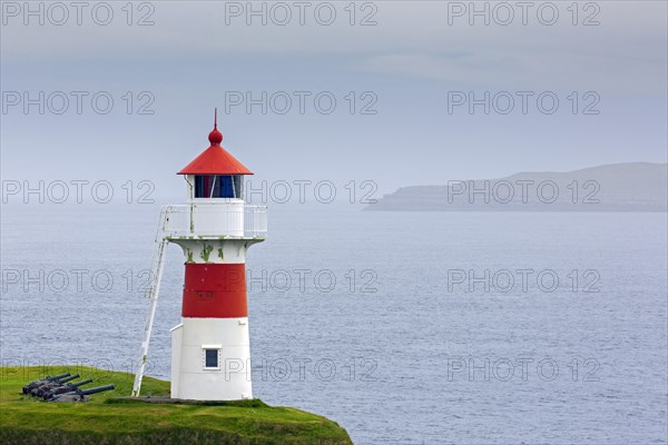 Skansin lighthouse at the historic fortress beside the port of Torshavn