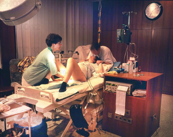 The birth of a child in hospital