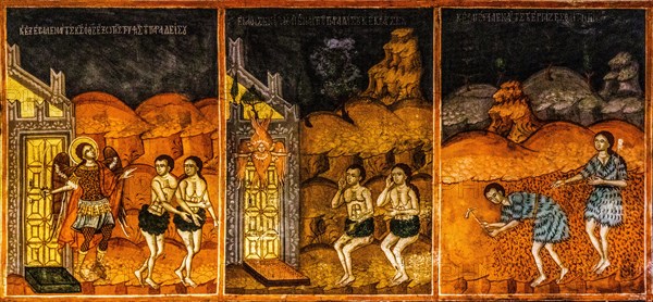 Expulsion of Adam and Eve from ParadisePanagia Church with valuable frescoes