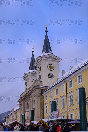 Tegernsee Monastery with Christmas Market in Winter
