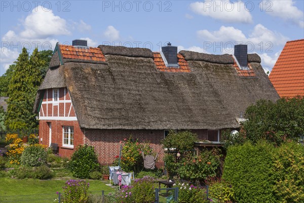 Thatched half-timbered house
