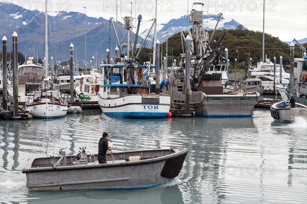 Boats in the harbour of Valdez