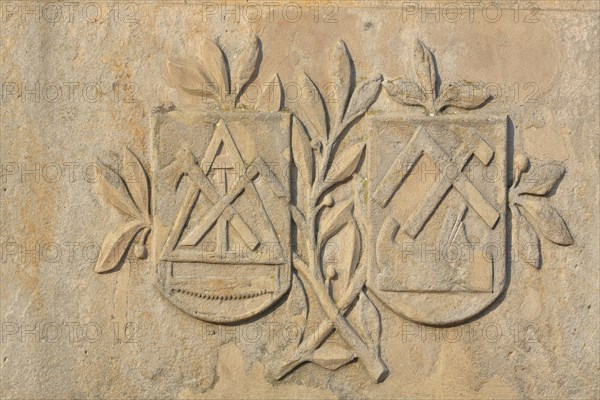 Historical coat of arms of the carpenters and roofers