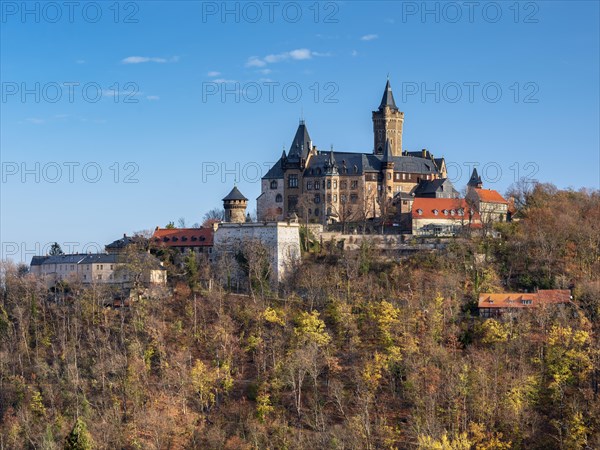View of Wernigerode Castle in autumn