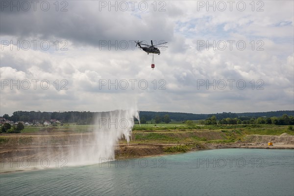 German Armed Forces helicopter with fire extinguishing tank 5000 litres