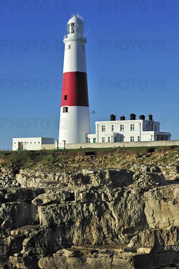 Portland Bill Lighthouse on the Isle of Portland along the Jurassic Coast