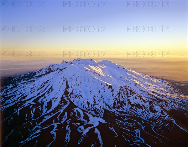 Aerial view of Mount Ruapehu North Island New Zealand