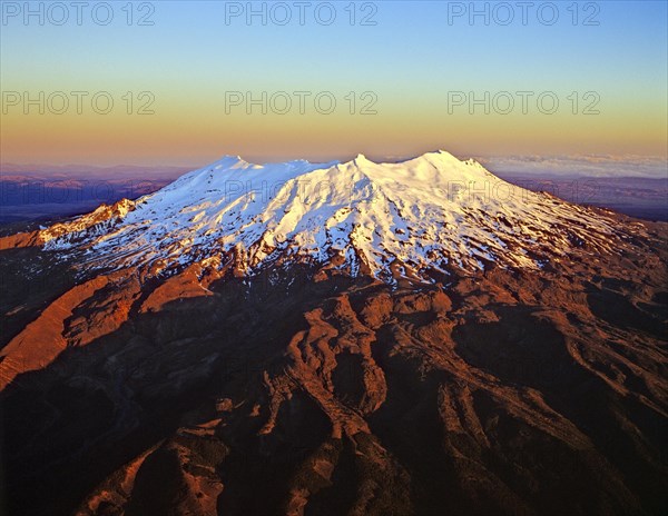 Aerial view of Mount Ruapehu North Island New Zealand