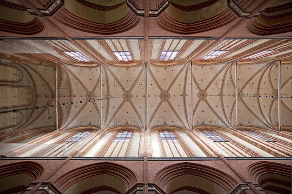 View of the nave vault of the Nikolaikirche