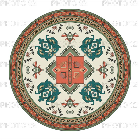 Traditional Georgian round decorative element