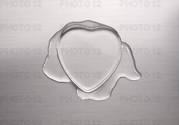 Valentine heart in ice water